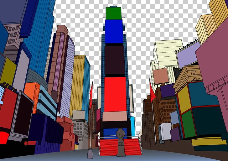 Times Square Broadway Flat Design PNG, Clipart, City, City Landscape, City Silhouette, City Skyline, City Vector Free PNG Download