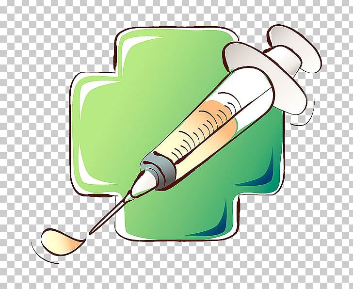 Injection Hypodermic Needle Syringe PNG, Clipart, Body, Cartoon, Cross, Designer, Green Free PNG Download
