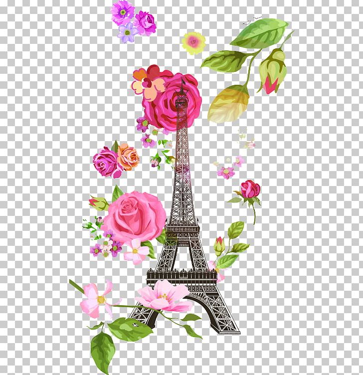 Eiffel Tower Flower Euclidean PNG, Clipart, Architecture, Art, Branch, Cdr, Cut Flowers Free PNG Download