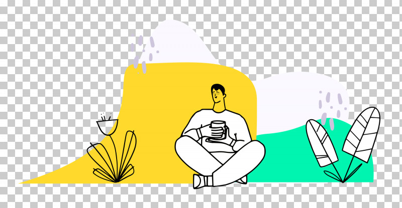 Person Sitting With Plants PNG, Clipart, Cartoon, Hm, Line, Material, Meter Free PNG Download