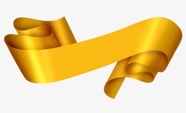 Gold Ribbon PNG Transparent Images - PNG All