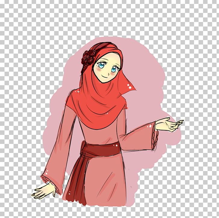 Hijab Islam Muslim Abaya Woman PNG, Clipart, Anime, Arm, Art, Brown Hair, Cartoon Free PNG Download