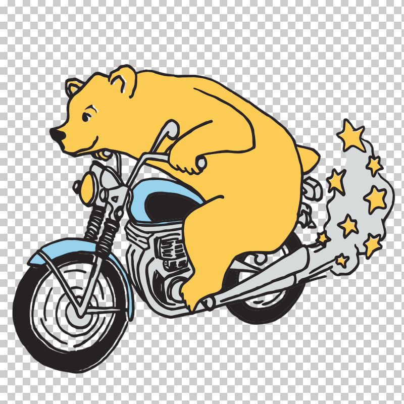 Bicycle Car Dog Character Yellow PNG, Clipart, Automobile Engineering, Bicycle, Car, Character, Dog Free PNG Download