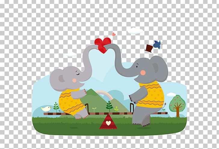 Elephant Illustration PNG, Clipart, Affection, Area, Art, Bird, Cartoon Free PNG Download
