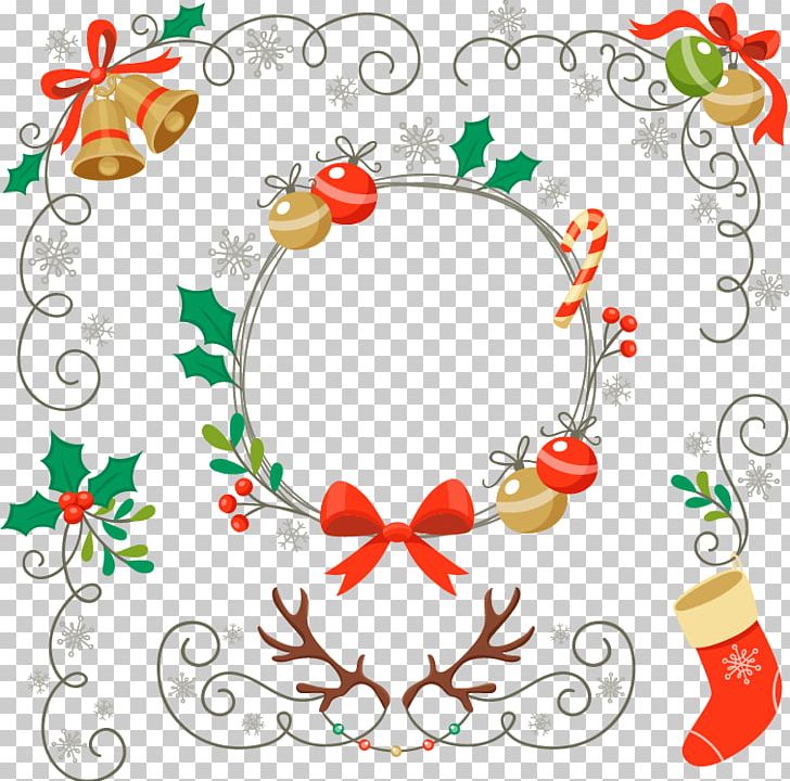 Christmas Santa Claus Jingle Bell Wreath PNG, Clipart, Branch, Christmas Decoration, Christmas Ornaments, Christmas Stocking, Decor Free PNG Download