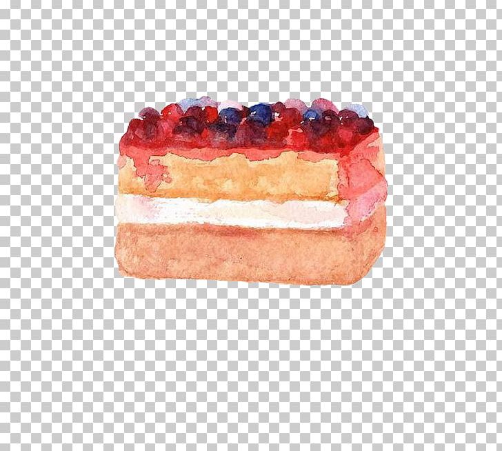 Mousse Strawberry Cream Cake Watercolor Painting PNG, Clipart, Berry, Buttercream, Cake, Cream, Dessert Free PNG Download