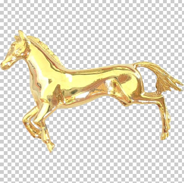 Mustang Stallion Gold Pony Horseshoe PNG, Clipart, Animal Figure, Blue Turtle, Body Jewelry, Brass, Brooch Free PNG Download
