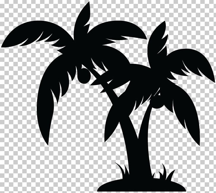 Arecaceae Black And White Tree PNG, Clipart, Arecaceae, Black And White, Coconut, Fictional Character, Free Content Free PNG Download