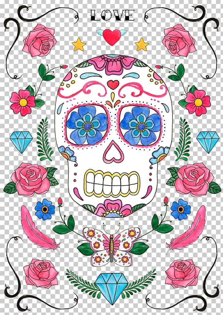 Floral Design Skull Flower PNG, Clipart, Art, Circle, Creative Arts, Cut Flowers, Decorative Free PNG Download
