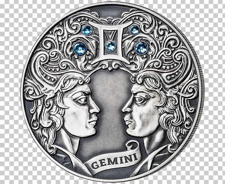 Zodiac Gemini Astrological Sign Coin Aquarius PNG, Clipart, Aquarius, Astrological Sign, Black And White, Boop, Button Free PNG Download