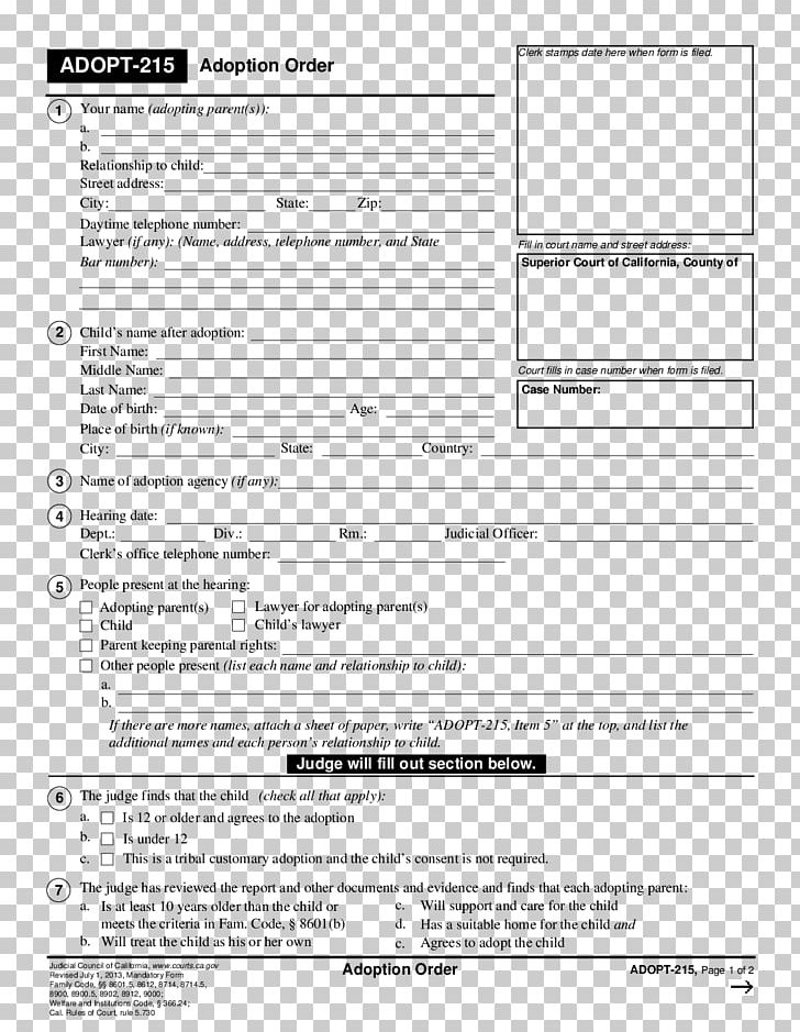 Adoption Paper Form Family Court PNG, Clipart, Adoption, Area, Child, Court, Document Free PNG Download