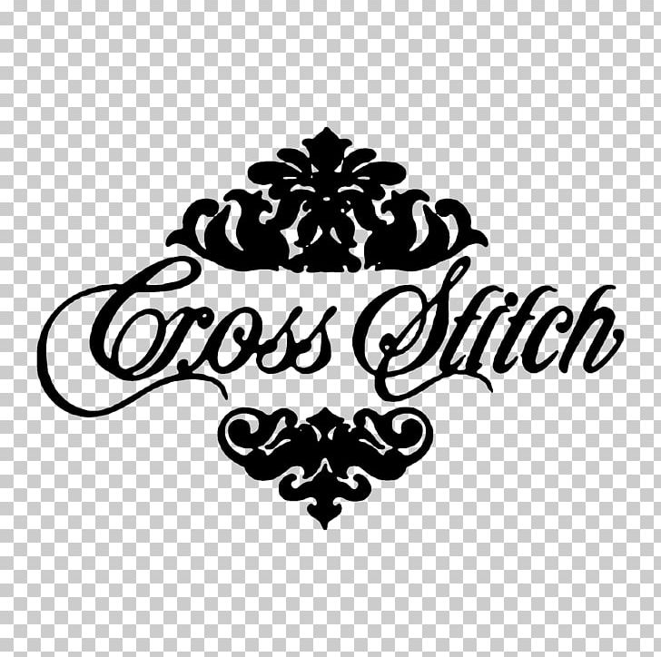 Cross-stitch Logo Crochet Clothing PNG, Clipart, Black, Black And White, Brand, Clothing, Clothing Accessories Free PNG Download