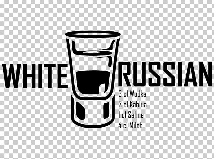Cocktail Vodka White Russian Logo Mug PNG, Clipart, Area, Black And White, Brand, Cocktail, Cup Free PNG Download