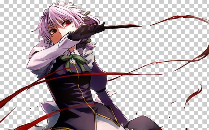 The Embodiment Of Scarlet Devil Sakuya Izayoi Anime Rendering PNG, Clipart, Anime, Black Hair, Cartoon, Cg Artwork, Cha Free PNG Download