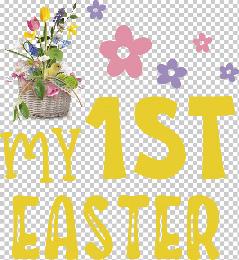 My 1st Easter Easter Baskets Easter Day PNG, Clipart, Cut Flowers, Easter Baskets, Easter Day, Floral Design, Happiness Free PNG Download