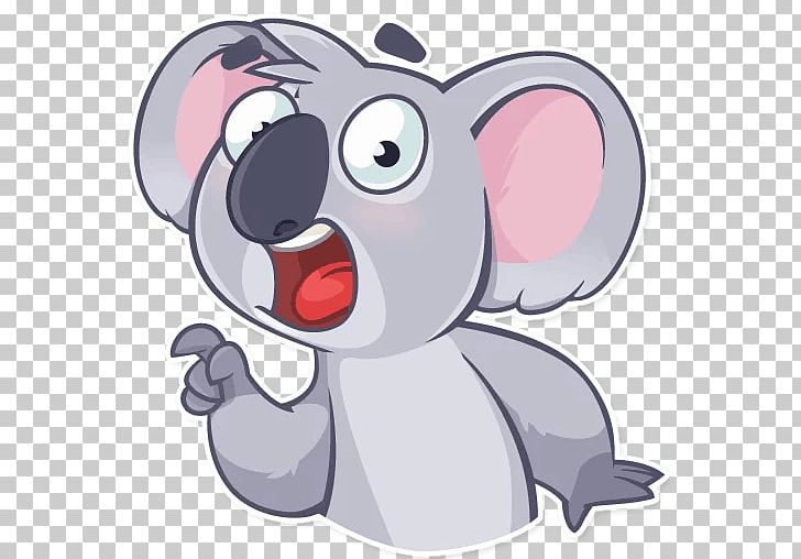 Koala Bear Sticker Telegram PNG, Clipart, Animal, Animals, Bear, Cartoon, Elephant Free PNG Download