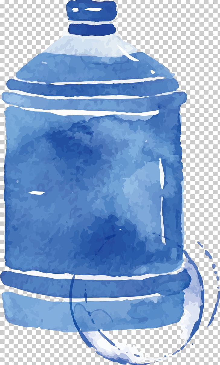 Watercolor Painting PNG, Clipart, Blue, Bottle, Bottled Water, Bucket, Cartoon Free PNG Download
