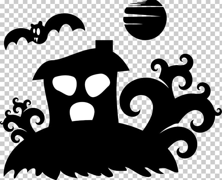 Silhouette Haunted House PNG, Clipart, Artwork, Black, Black And White, Drawing, Ghost Free PNG Download