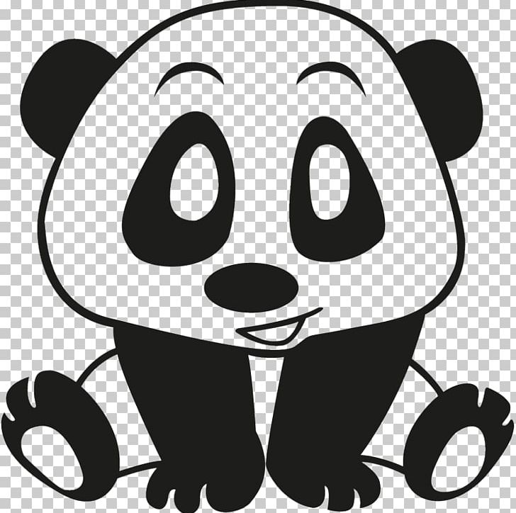 Giant Panda Panda Stickers Wall Decal PNG, Clipart, Adhesive, Artwork, Bear, Black, Black And White Free PNG Download
