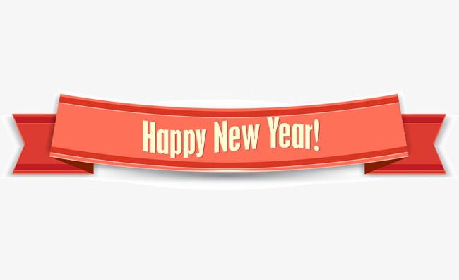 Happy New Year Orange Ribbon PNG, Clipart, Decorative, Decorative Pattern, Dig, Happy, Happy Clipart Free PNG Download