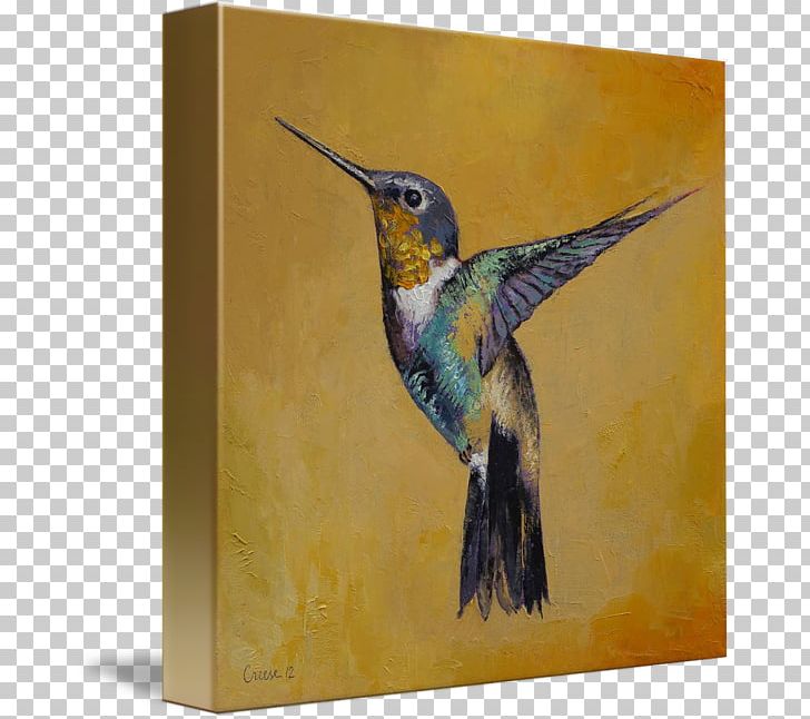 Hummingbird Watercolor Painting Canvas Print PNG, Clipart, Acrylic Paint, Art, Artist, Beak, Bird Free PNG Download