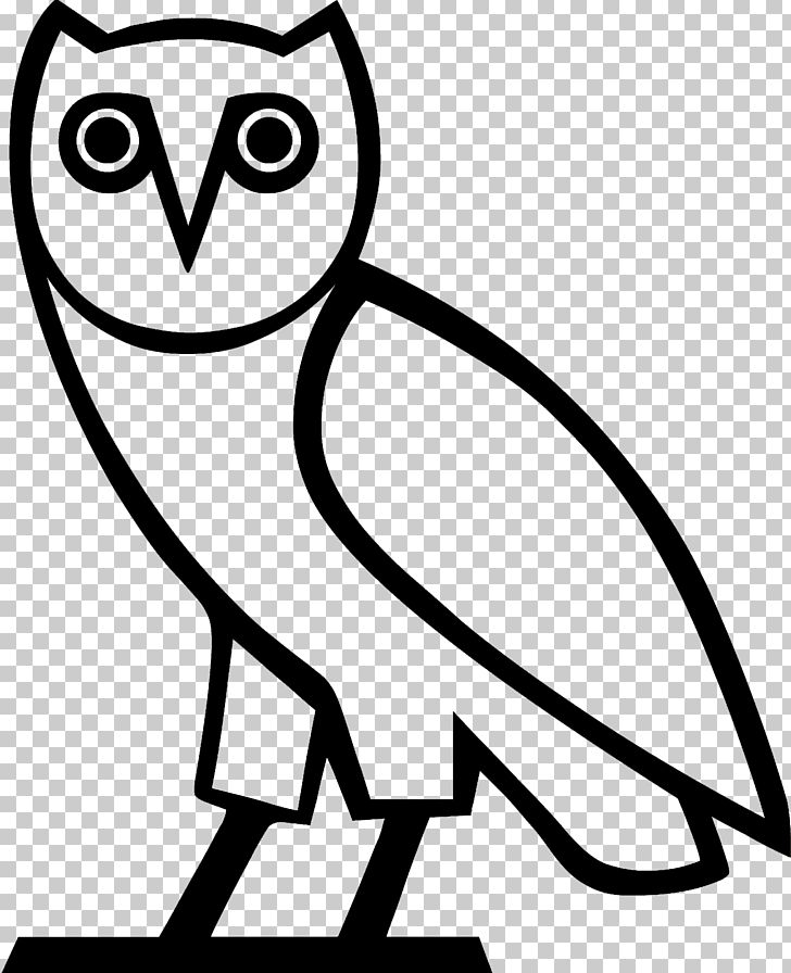 T-shirt Owl Logo OVO Sound Decal PNG, Clipart, Artwork, Beak, Bird, Black And White, Canada Goose Free PNG Download