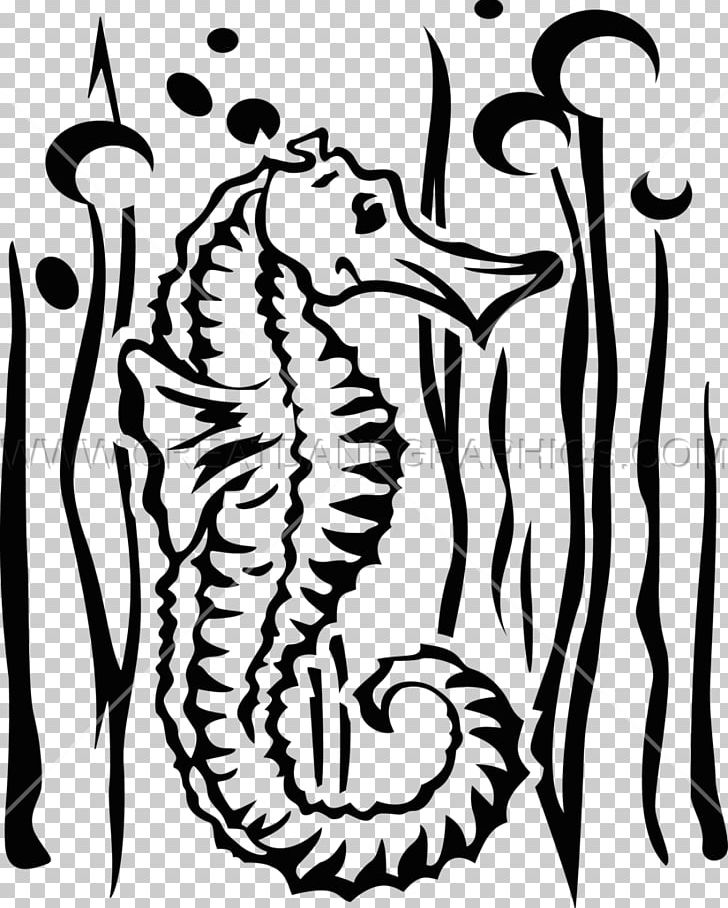 Seahorse Printed T-shirt Pipefishes And Allies PNG, Clipart, Art, Artwork, Black And White, Craft, Etsy Free PNG Download
