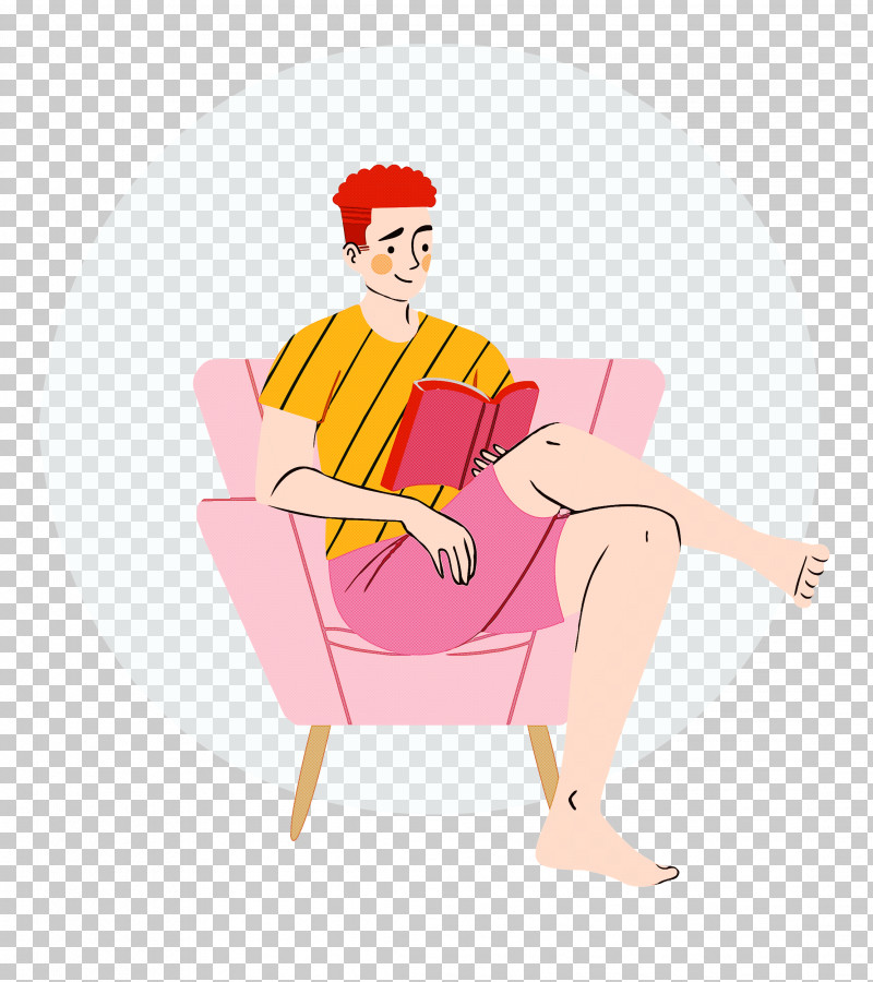 Reading Book Free Time Sofa PNG, Clipart, Cartoon, Chair, Character, Free Time, Hm Free PNG Download