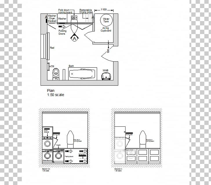 Laundry Room .dwg Computer-aided Design PNG, Clipart, Angle, Artwork, Bedroom, Black And White, Brand Free PNG Download