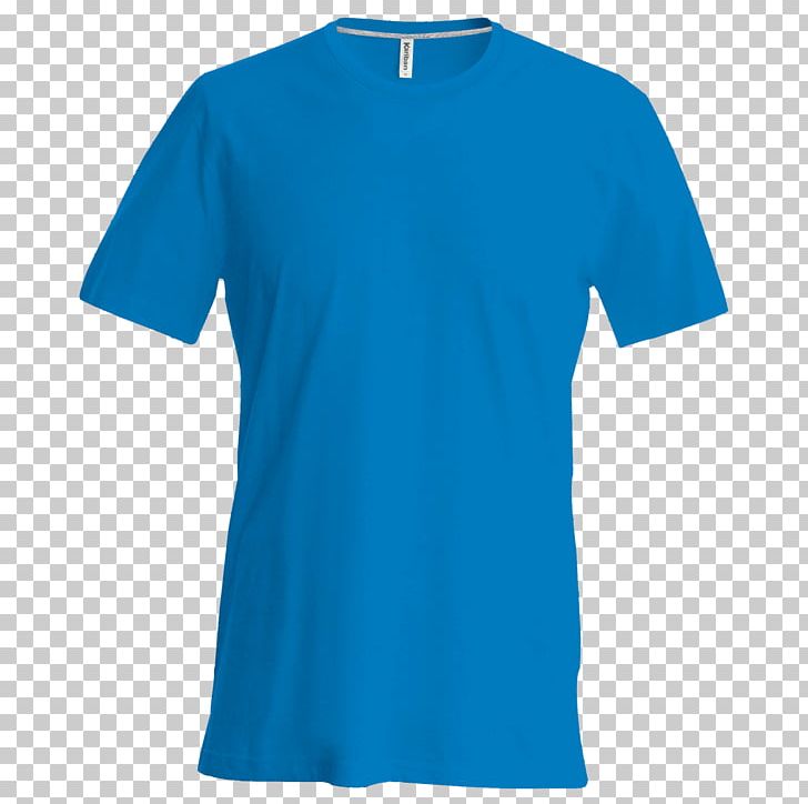 T-shirt Crew Neck Neckline Sleeve PNG, Clipart, Active Shirt, Aqua, Azure, Blue, Clothing Free PNG Download