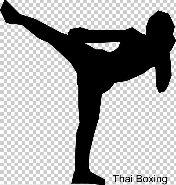 Muay Thai Kickboxing Martial Arts PNG, Clipart, Aerobic Kickboxing, Angle, Arm, Balance, Black And White Free PNG Download
