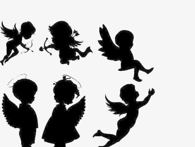 Angel Silhouette PNG, Clipart, Angel Clipart, Arrow, Black, Black And White, Black Color Free PNG Download