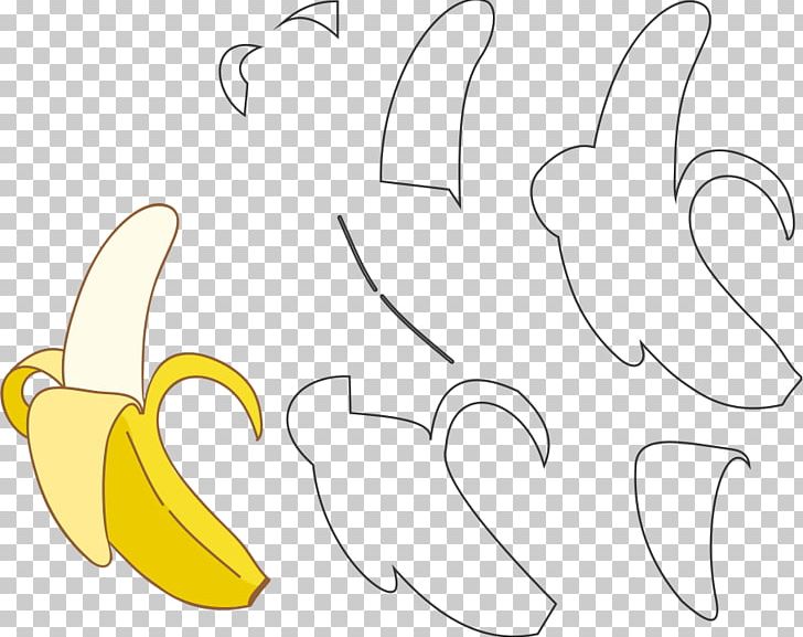 Fruit Banana Food Drawing PNG, Clipart, Angle, Area, Art, Artwork, Banana Free PNG Download