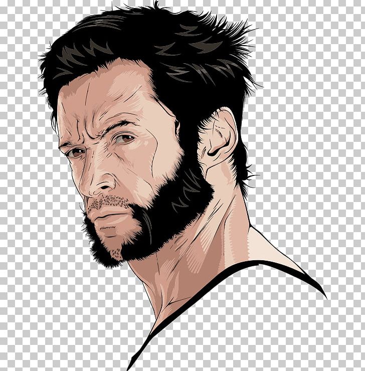 Wolverine Hugh Jackman Logan PNG, Clipart, Art, Beard, Black Hair, Brown Hair, Cartoon Free PNG Download