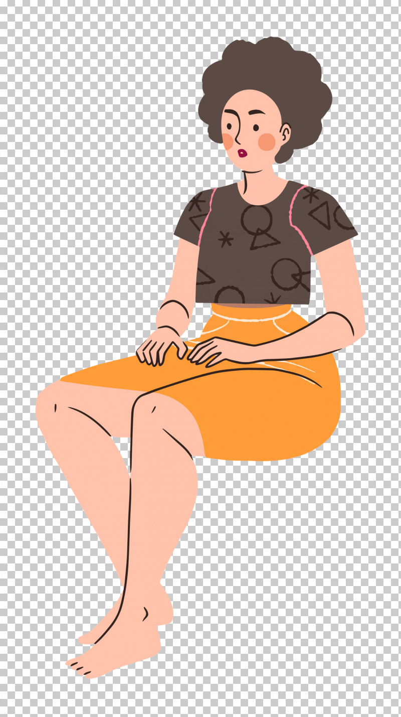 Sitting Girl Woman PNG, Clipart, Abdomen, Cartoon, Girl, Human Body, Lady Free PNG Download