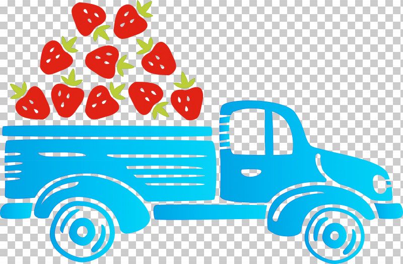 Strawberry Truck Autumn Fruit PNG, Clipart, Autumn, Drawing, Fruit, Line Art, Logo Free PNG Download