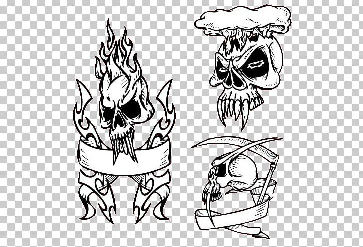 Skull Visual Arts Sketch PNG, Clipart, Arm, Art, Black And White, Bone, Cdr Free PNG Download