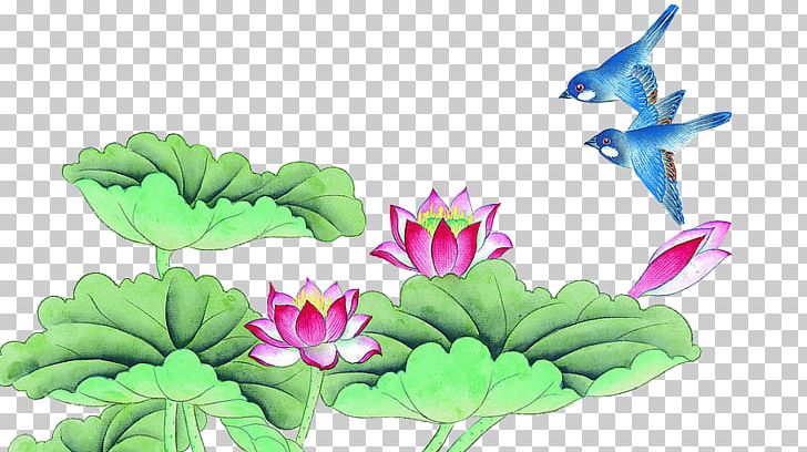 China Budaya Tionghoa Bird-and-flower Painting Chinese Painting Gongbi PNG, Clipart, Birdandflower Painting, Birds, Flower, Flower Arranging, Golden Lotus Free PNG Download