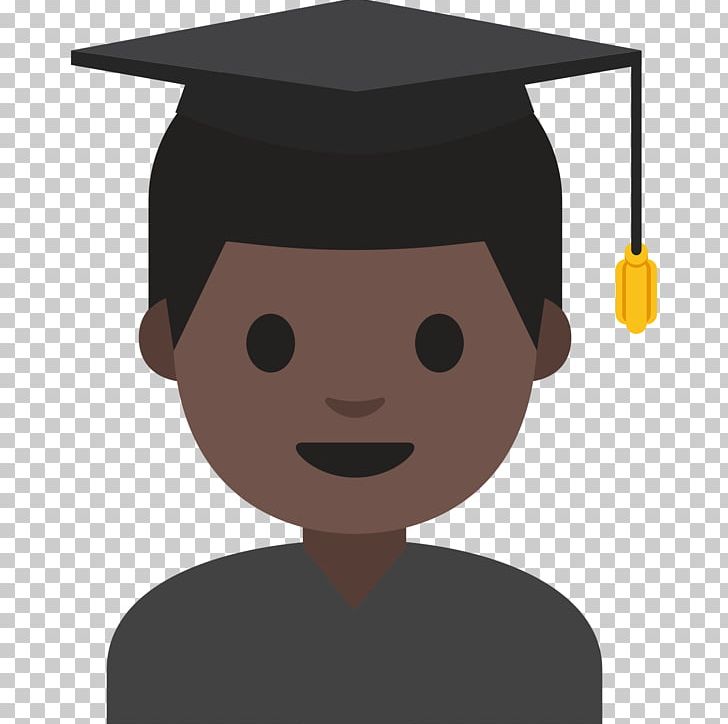 Emoji Human Skin Color Graduation Ceremony Dark Skin Square Academic Cap PNG, Clipart, Academic Dress, Android 71, Android Nougat, Angle, Cartoon Free PNG Download