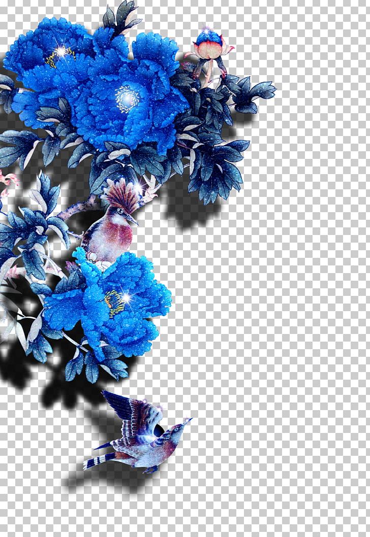 Flower Blue Moutan Peony PNG, Clipart, Artificial Flower, Bird, Blue, Blue Flowers, Cobalt Blue Free PNG Download