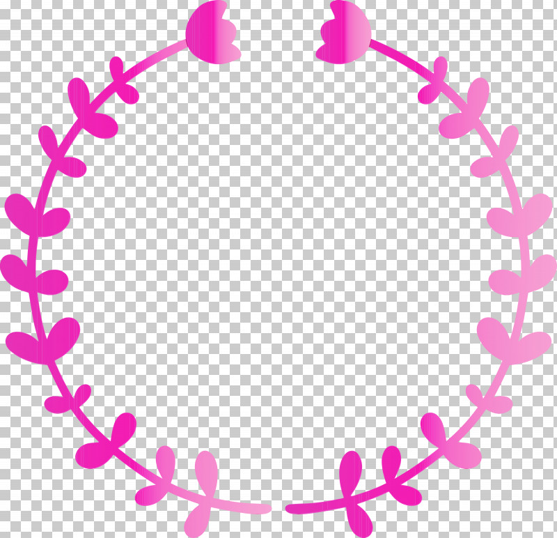 Pink Heart Circle Magenta Love PNG, Clipart, Circle, Floral Frame, Flower Frame, Heart, Leaf Frame Free PNG Download
