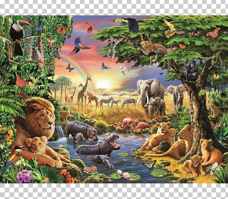 Jigsaw Puzzles Ravensburger Jungle World Puzzle Championship PNG, Clipart, Castorland, Coloring Book, Dinosaur, Ecosystem, Fauna Free PNG Download