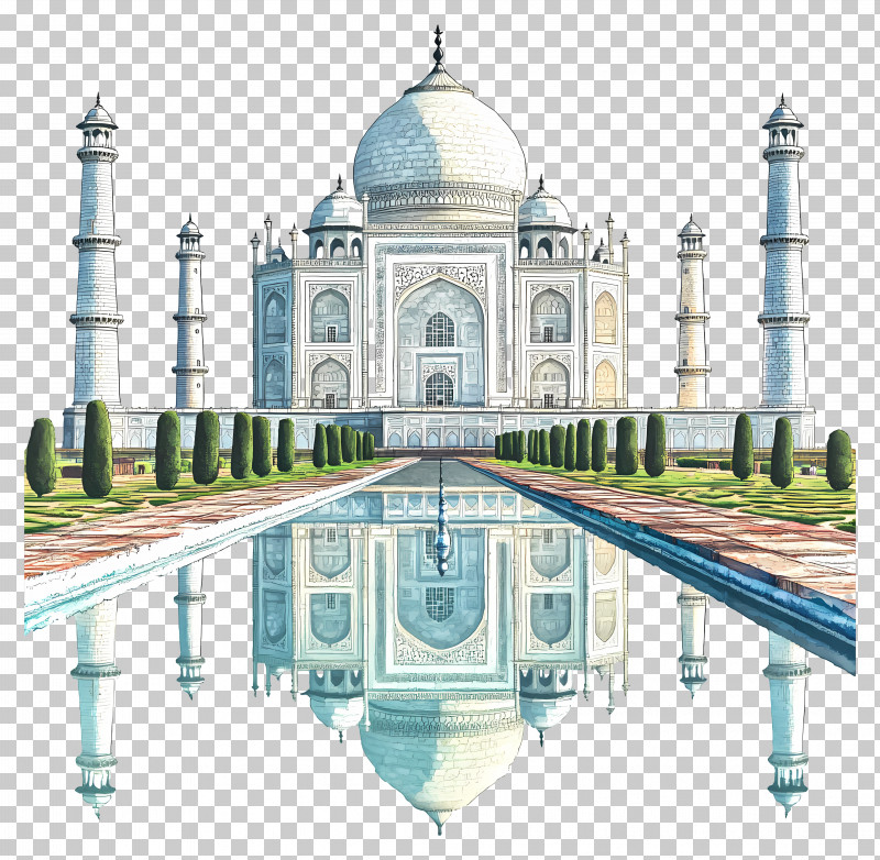 Taj Mahal - Taj Mahal Monument Illustration PNG
