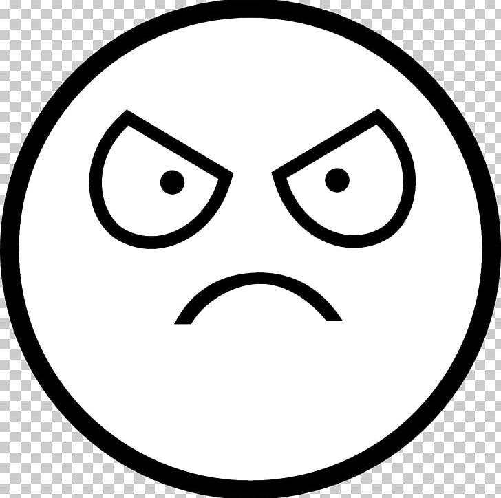 Emoticon Computer Icons Smiley PNG, Clipart, Angry Smiley, Area, Black, Black And White, Circle Free PNG Download