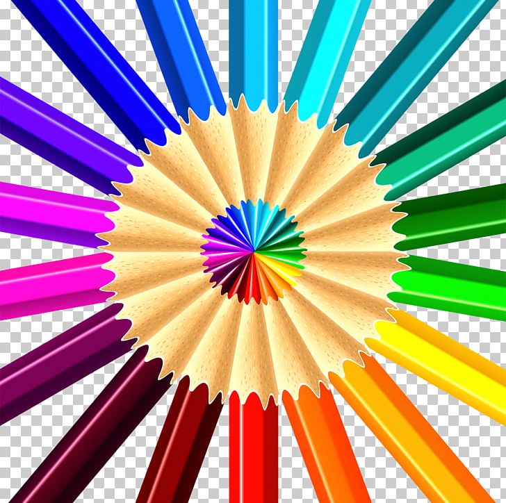 Colored Pencil Drawing PNG, Clipart, Bright, Circle, Color, Colorful Background, Colorful Vector Free PNG Download