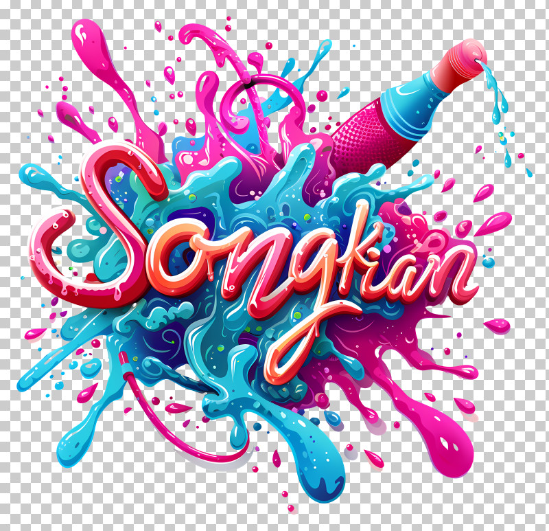 Songkran - Colorful Songkran Water Festival PNG