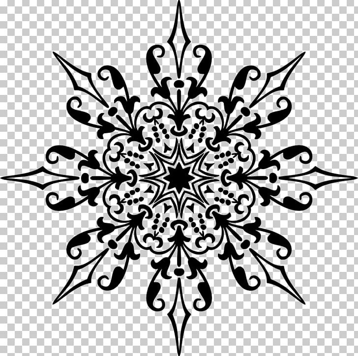 Symmetry Black And White Visual Arts PNG, Clipart, Art, Black, Black And White, Circle, Flora Free PNG Download