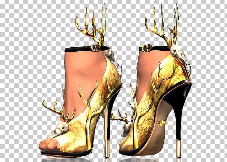 Reindeer High-heeled Shoe Sandal PNG, Clipart, Antler, Cartoon, Dear Life, Deer, Footwear Free PNG Download