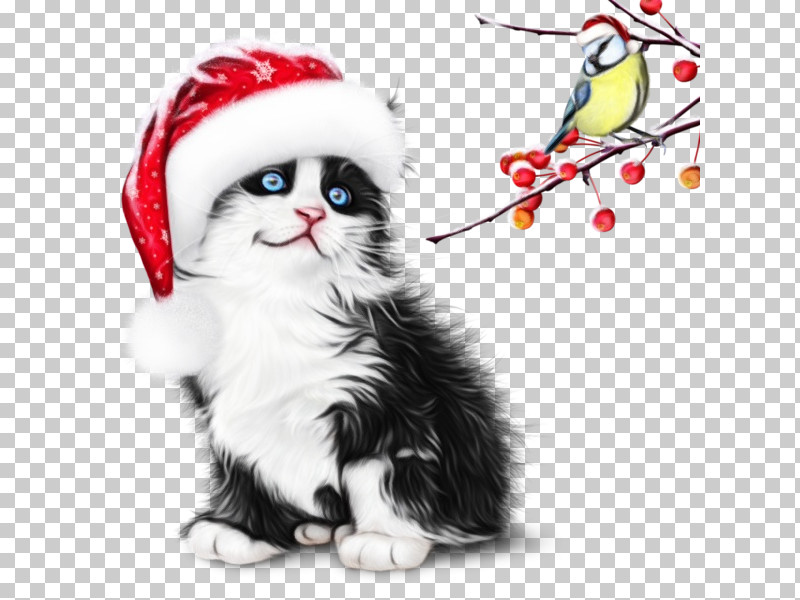 Santa Claus PNG, Clipart, Cat, Christmas, Kitten, Paint, Paw Free PNG Download