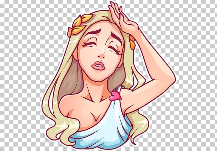 Sticker Telegram Aphrodite VKontakte PNG, Clipart, Arm, Artwork, Beauty, Face, Fashion Illustration Free PNG Download